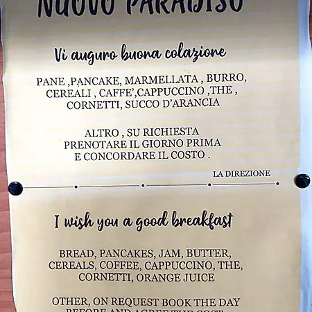 Frühstückspension Nuovo Paradiso 3*